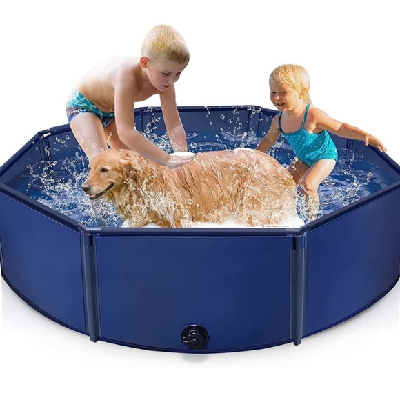 Foldable Pet Dog Pool, Small 30×100 Portable Pet Dog Bath Tub, - Picture 1 of 7